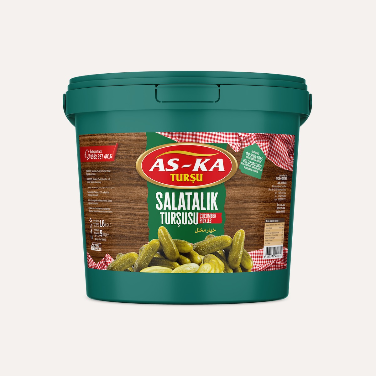 As-Ka Salatalık Turşusu 16 KG
