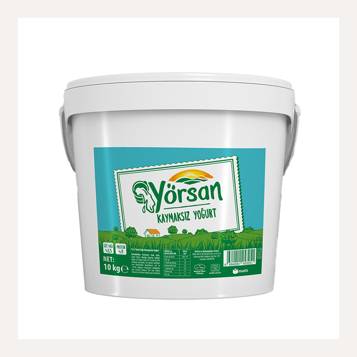 Yörsan Yoğurt Yarım Yağlı 10 KG