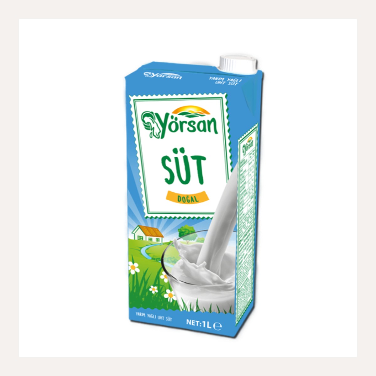 Yörsan Yarım Yağlı Süt 1 L