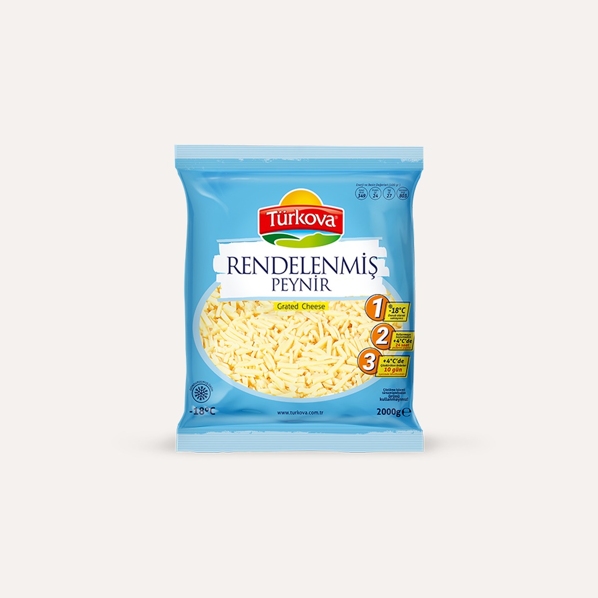 Türkova Rendelik Peynir 2000 GR