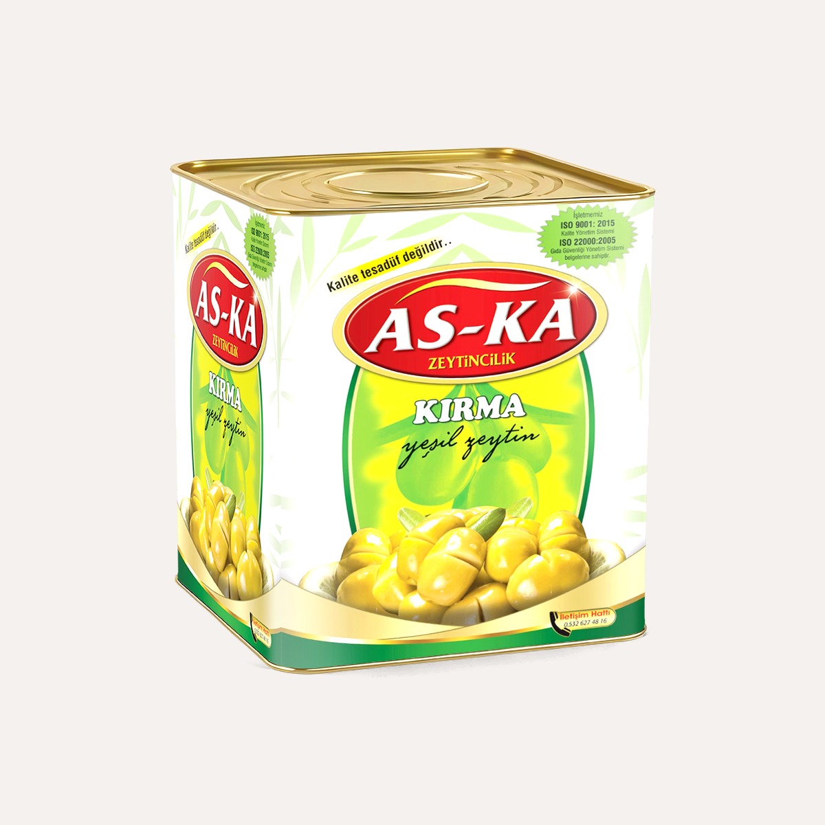 As-Ka Kırma Yeşil Zeytin 10 KG