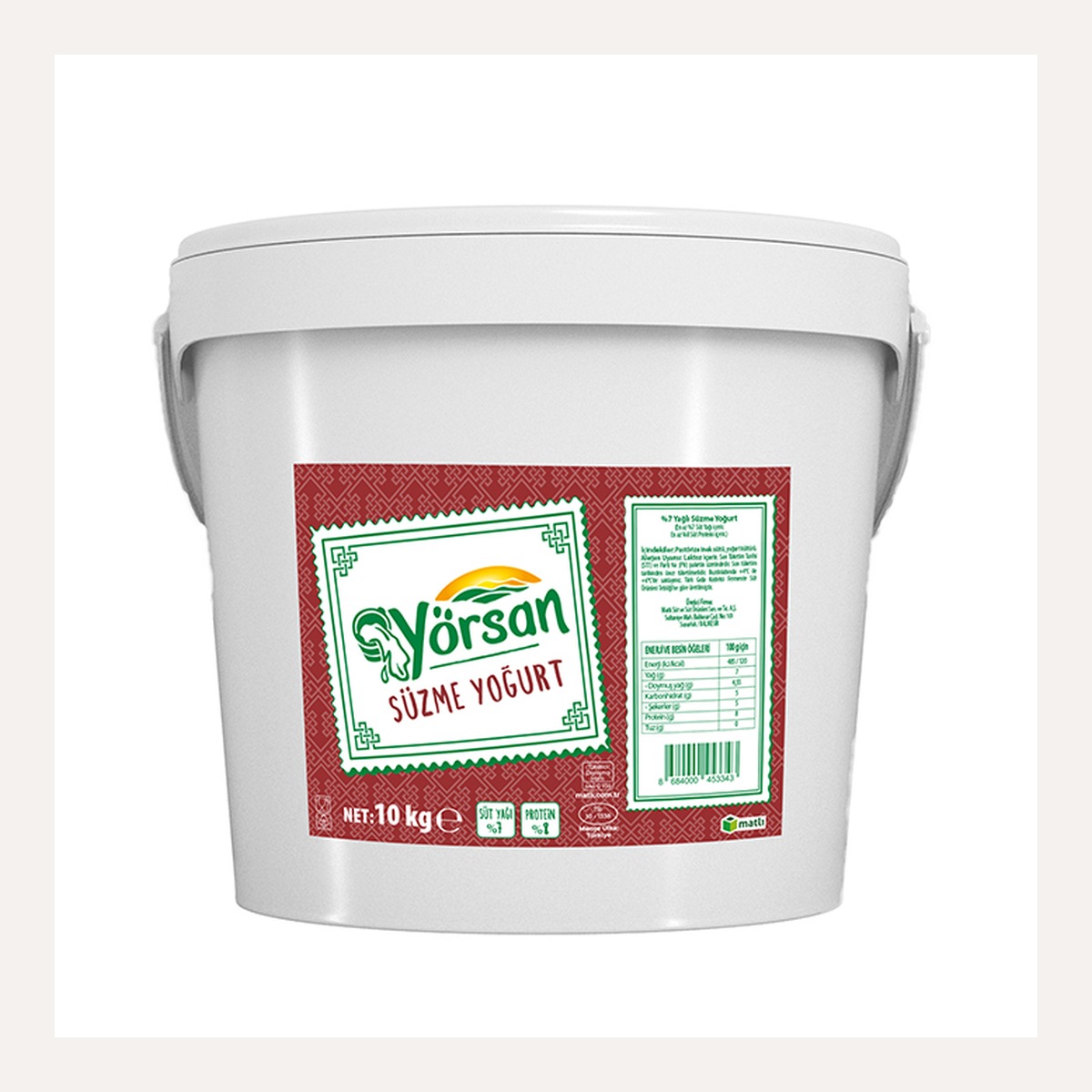 Yörsan Süzme Yoğurt 10 KG