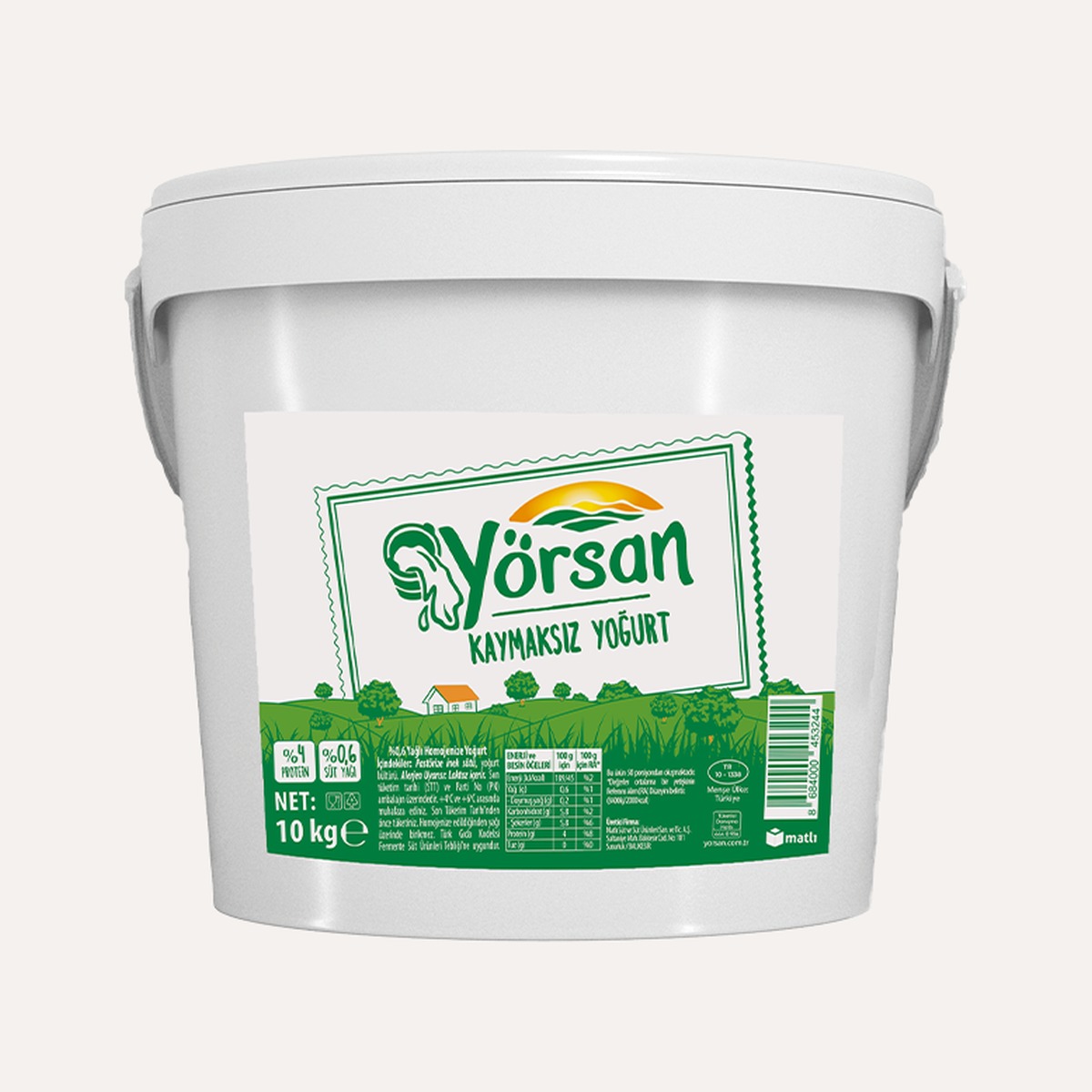 Yörsan Yoğurt %0.6 Yağlı 10 KG