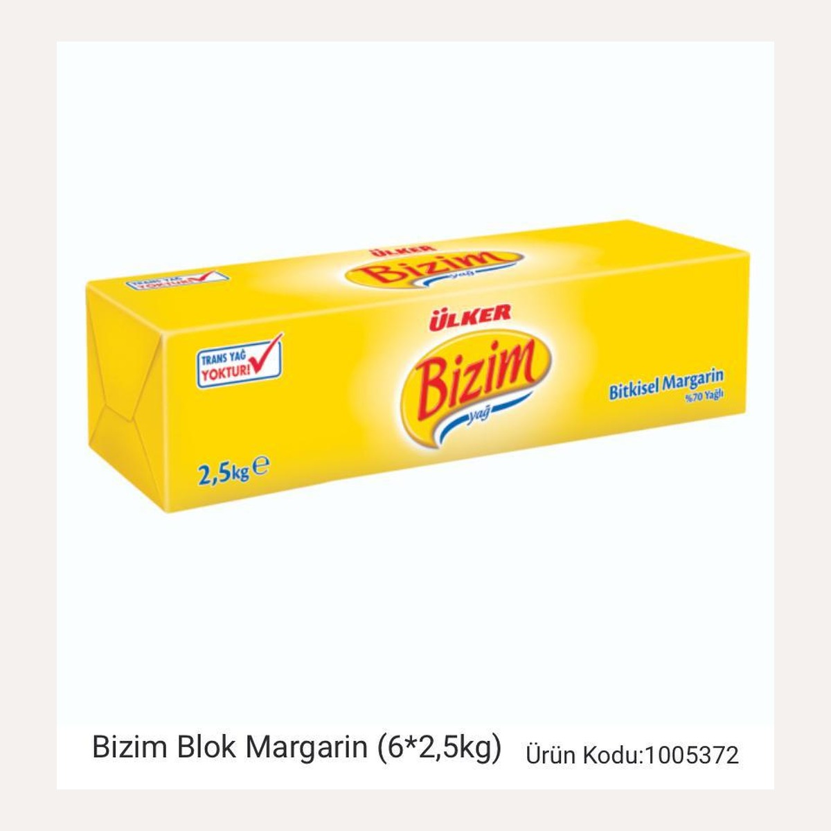 Bizim Blok Margarin 2.5 KG